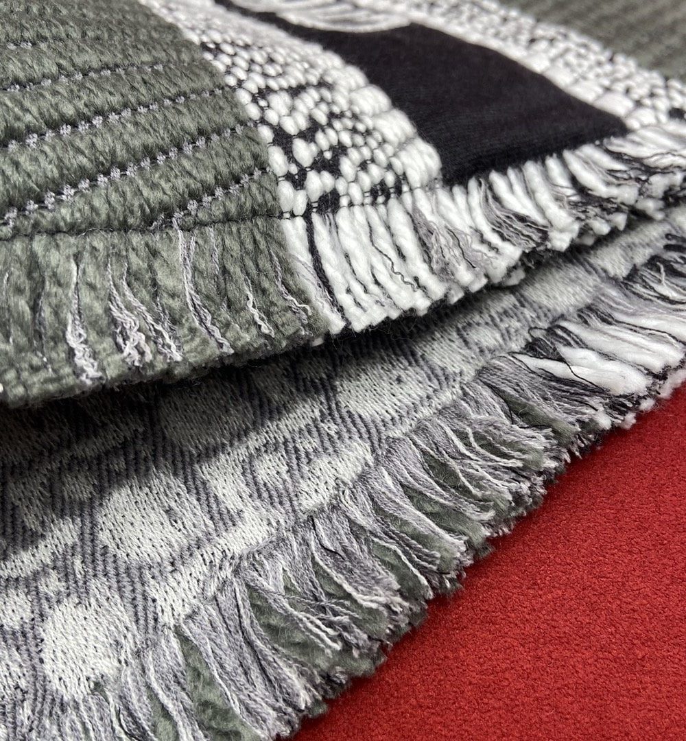 Dior Oblique University Reversible Scarf Green Grey 79in/200cm