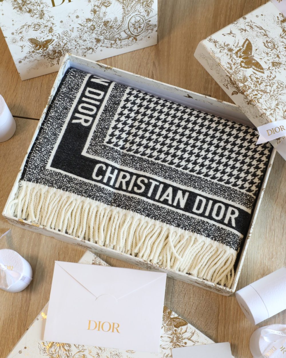 Dior Shawl Square Silk Long Neck Winter Wool Scarf 150cm/59in