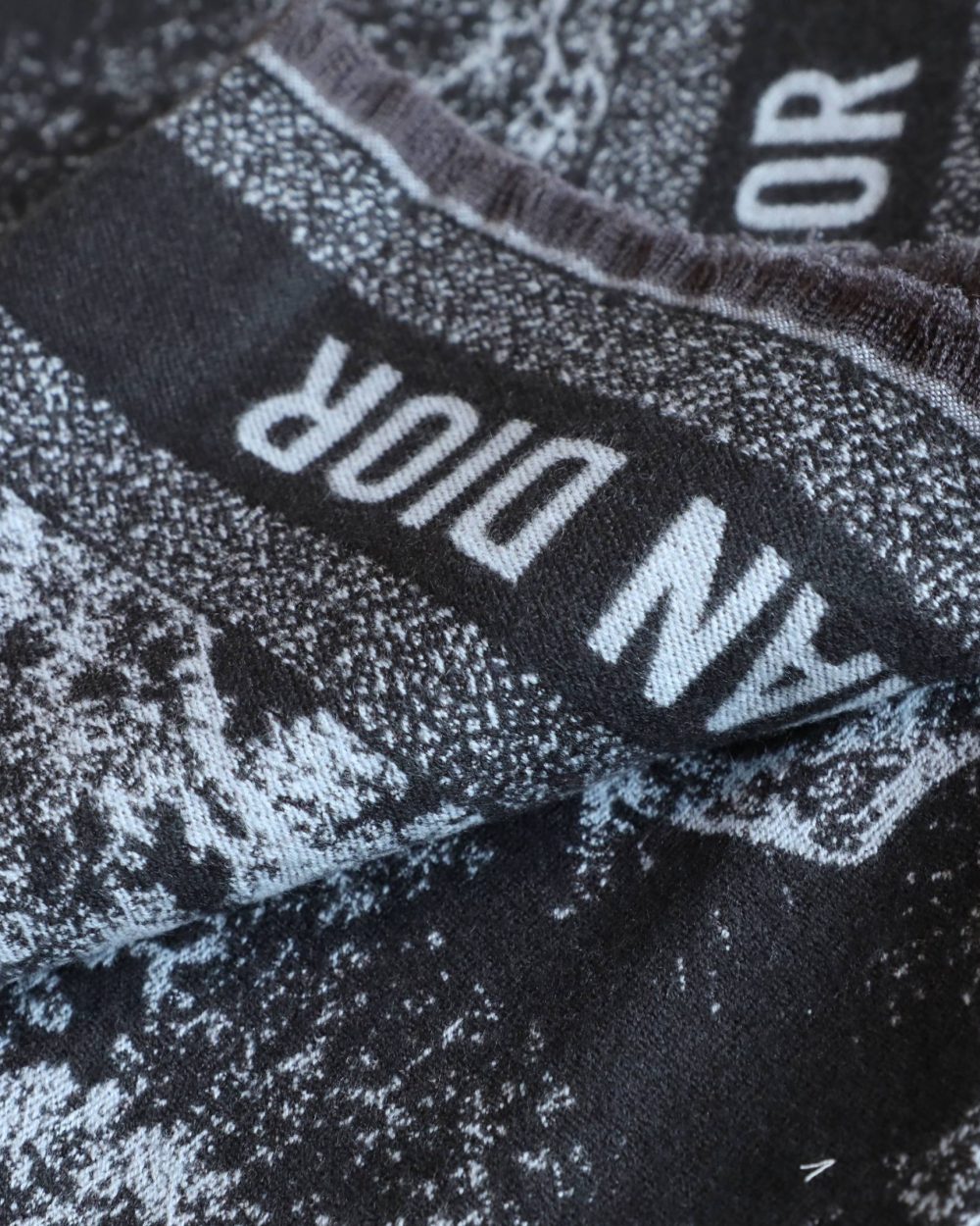 Dior Silk Square Dark Blue Scarf 150cm/71in 