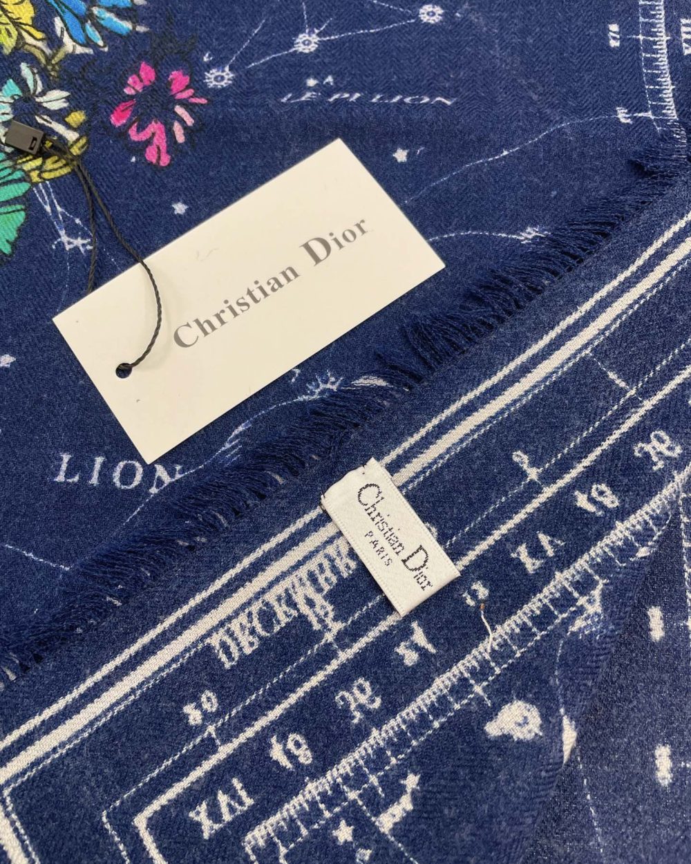 Dior Zodiac 90 Square Navy Blue Silk Twill Scarf 110cm/43in 15ZOD090I607_C540 