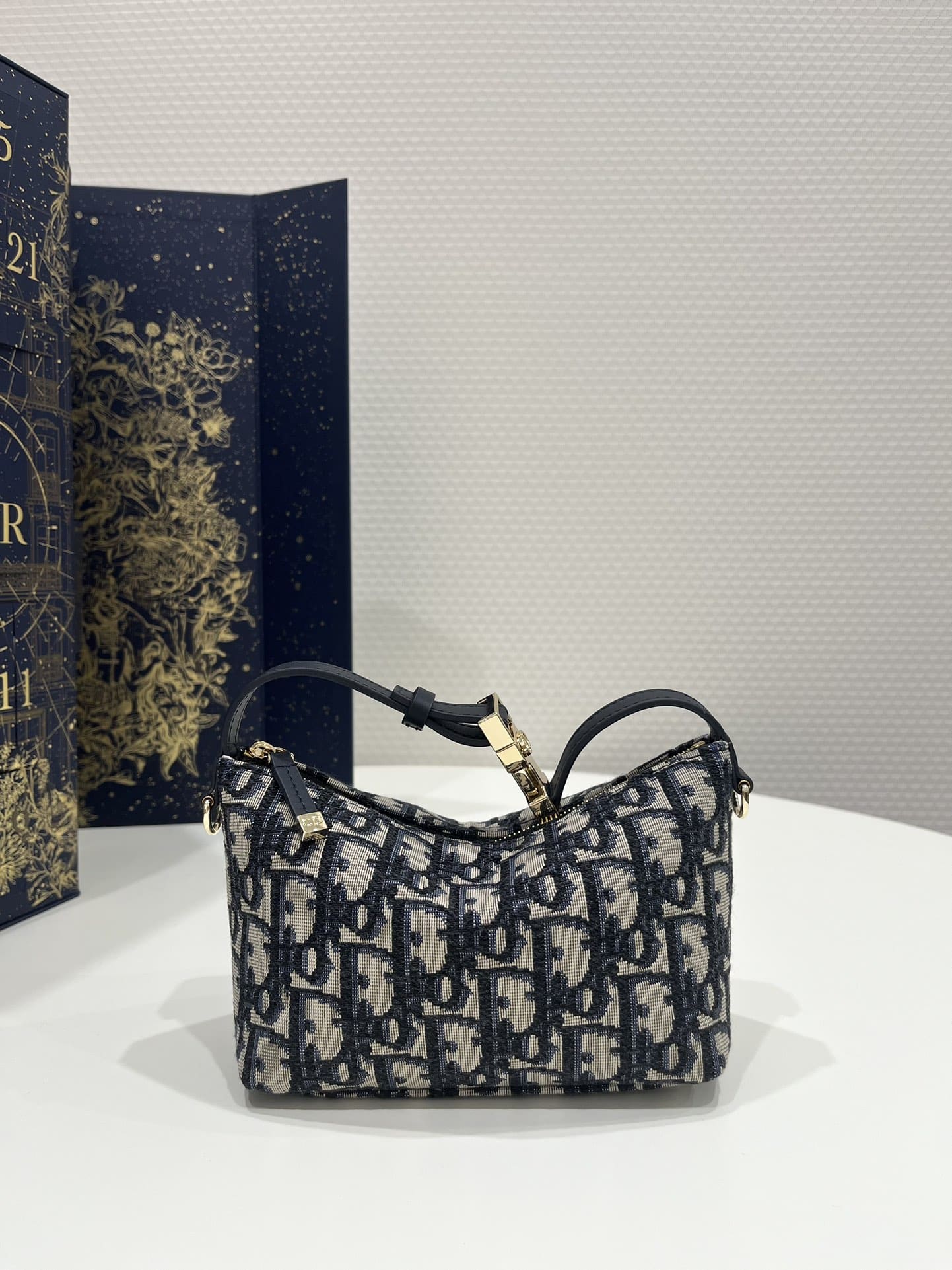 1:1 Replica Diortravel Nomad Pouch Blue For Women 6in/ 15cm - Image 2