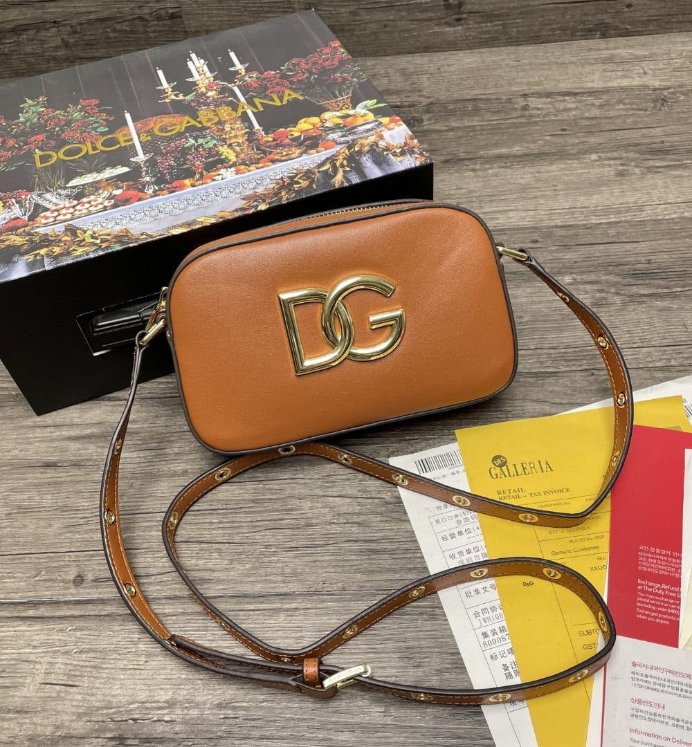 Dolce & Gabbana Crossbody 3.5 Bag Brown For Women 7.5in/19cm DG