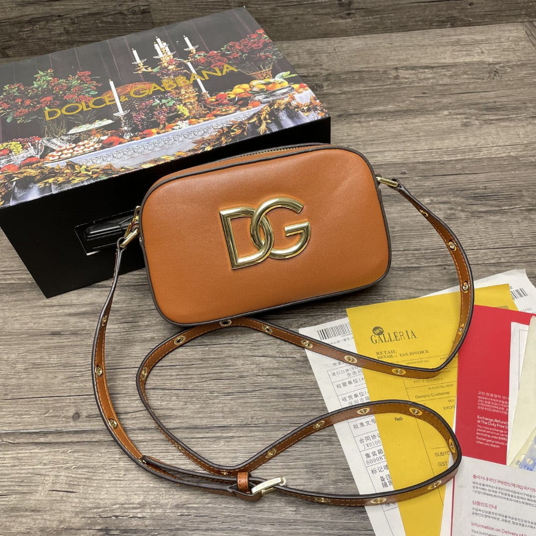 Dolce & Gabbana Crossbody 3.5 Bag Brown For Women 7.5in/19cm DG