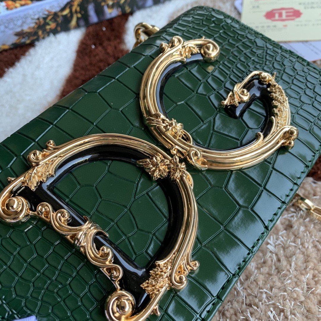 Dolce & Gabbana DG Girls Cross Body Bag Dark Green For Women 8.3in/21cm DG - Image 8