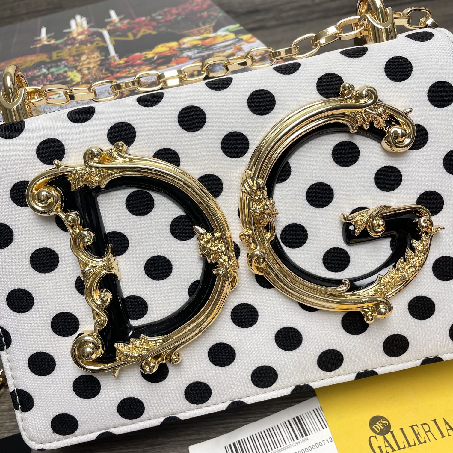 Dolce & Gabbana DG Girls CrossBody Bag With Polka Dots White For Women 8.3in/21cm DG - Image 2