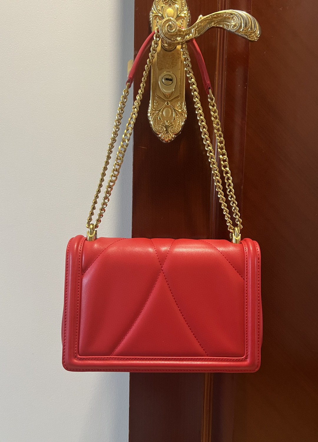 Dolce & Gabbana Large Devotion Bag In Quilted Nappa Red For Women 10in/26cm DG BB6651AV96787124 - Image 4