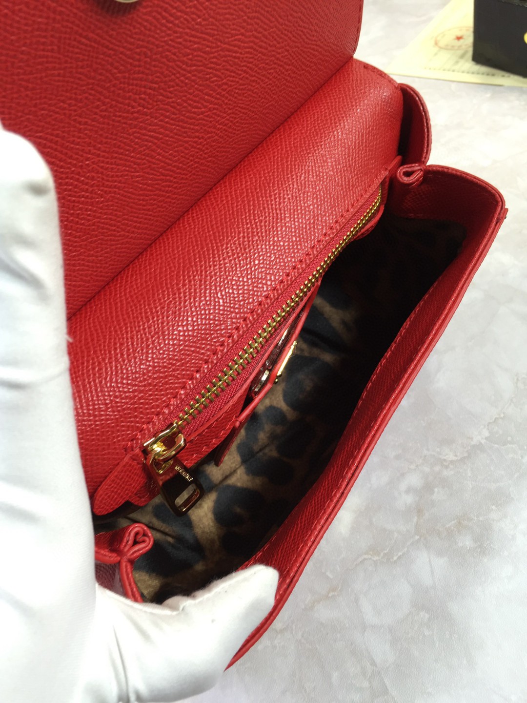 Dolce & Gabbana Medium Sicily Handbag In Dauphine Red For Women 10.2in/26cm DG BB4347A100180303 - Image 6