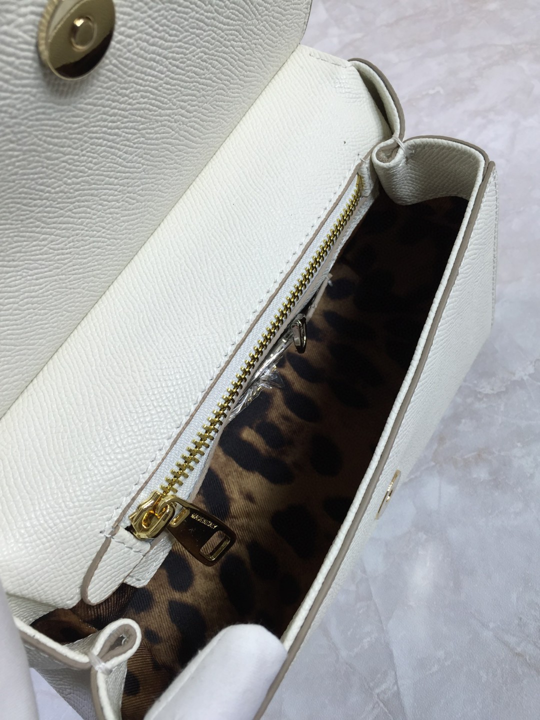 Dolce & Gabbana Medium Sicily Handbag In Dauphine White For Women 10.2in/26cm DG BB4347A100180001 - Image 9