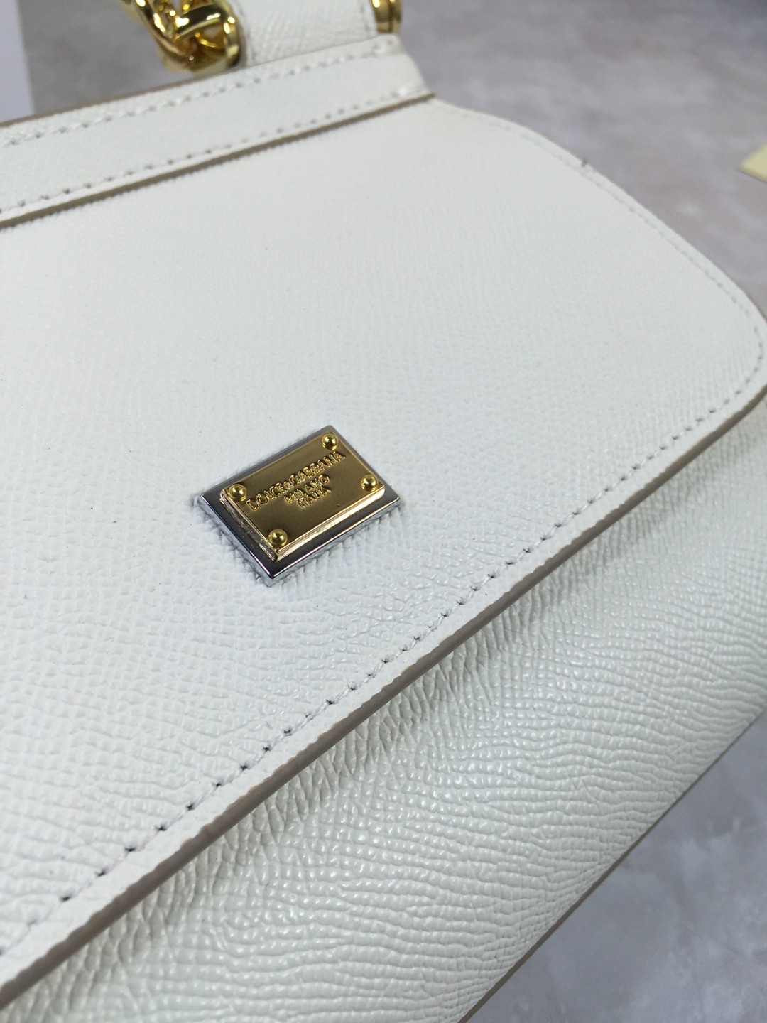 Dolce & Gabbana Medium Sicily Handbag In Dauphine White For Women 10.2in/26cm DG BB4347A100180001 - Image 5