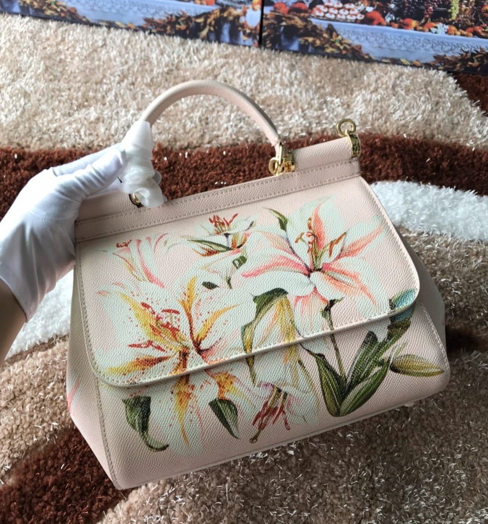 Dolce & Gabbana Medium Sicily Handbag Unique Print Motifs Muticolour For Women 10.2in/26cm DG