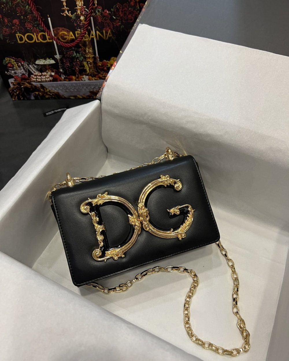 Dolce & Gabbana Nappa DG Girls Shoulder Bag Black For Women 8.3in/21cm DG  BB6498AZ80180999