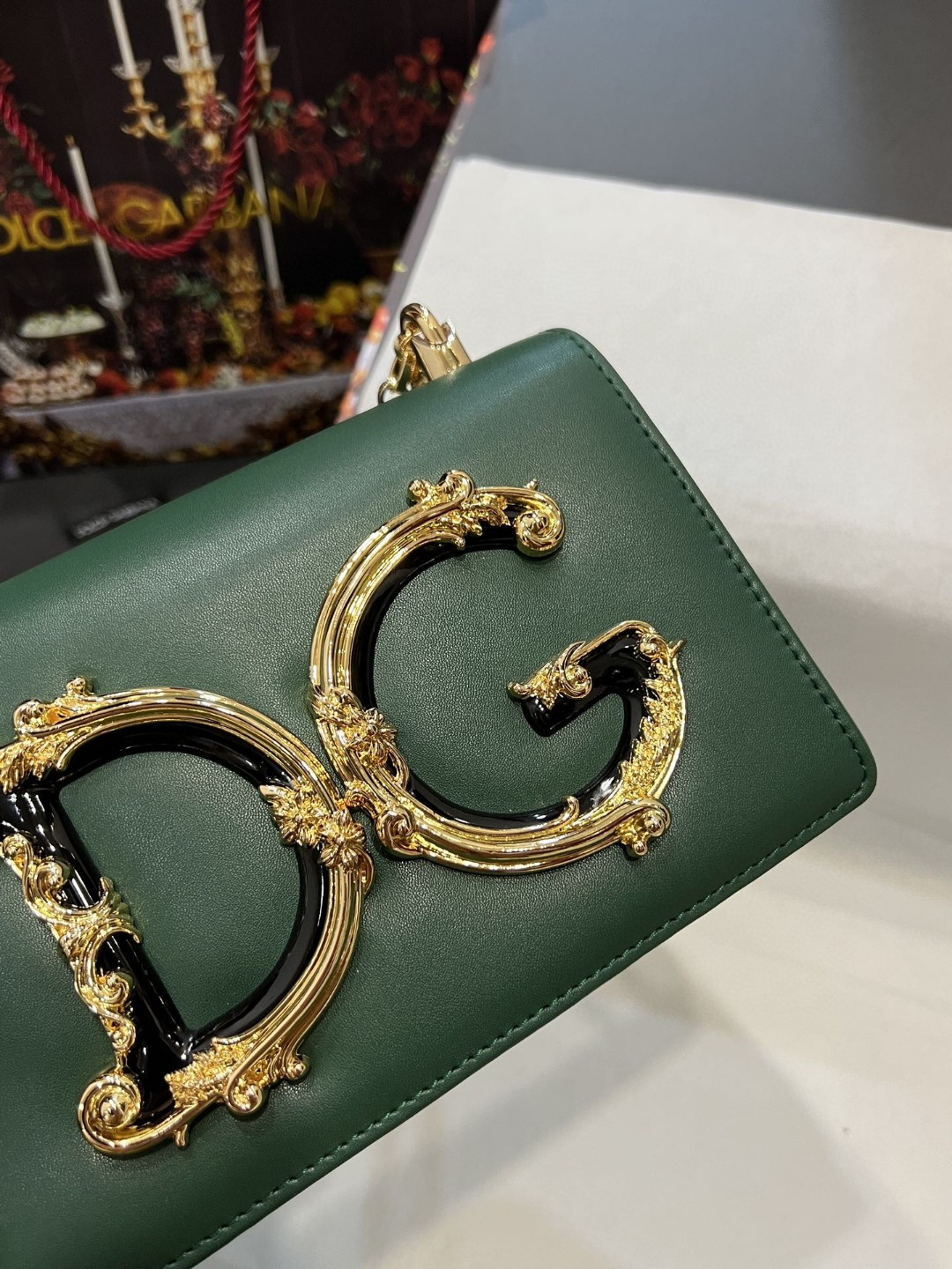 Dolce & Gabbana Nappa DG Girls Shoulder Bag Green For Women 8.3in/21cm DG - Image 2