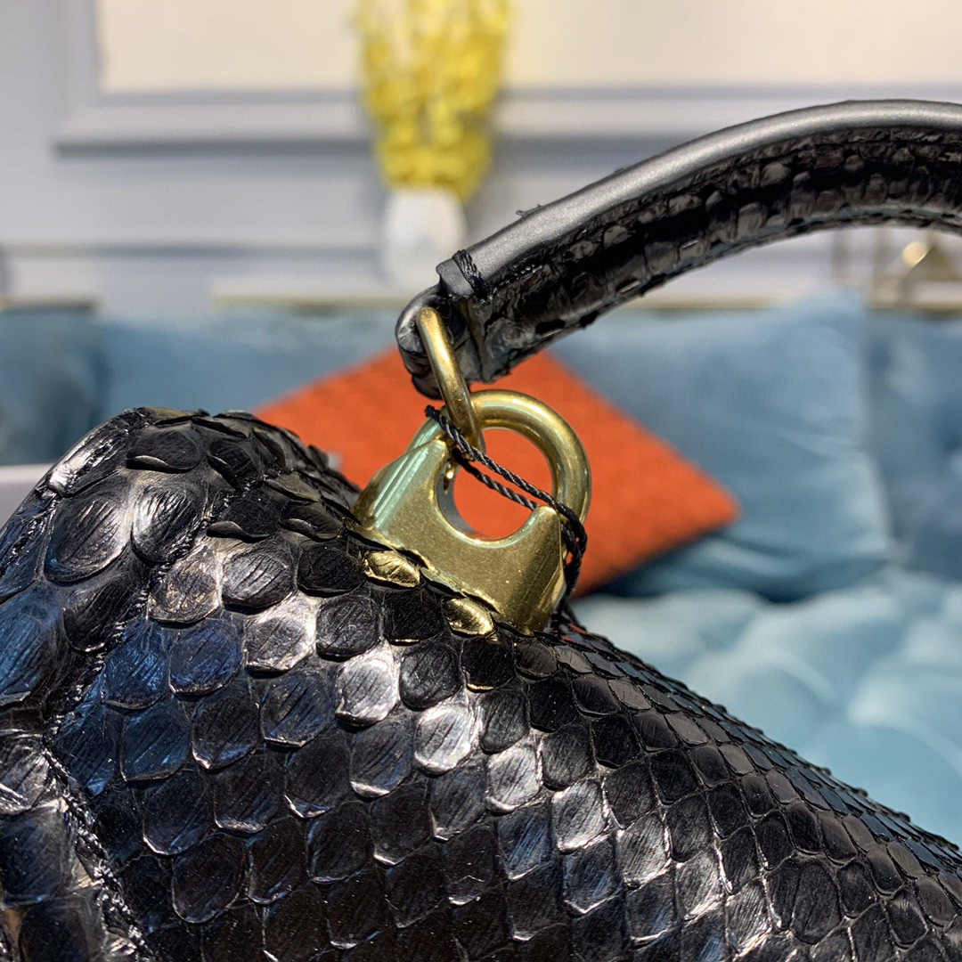 Dolce & Gabbana Small Devotion Bag In Printed Solid Pattern Black For Women 7.5in/19cm DG - Image 9