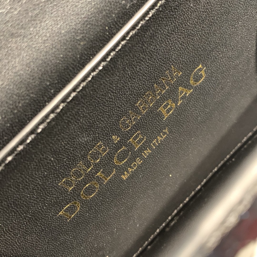 Dolce & Gabbana Small Devotion Bag In Printed Solid Pattern Black For Women 7.5in/19cm DG - Image 7