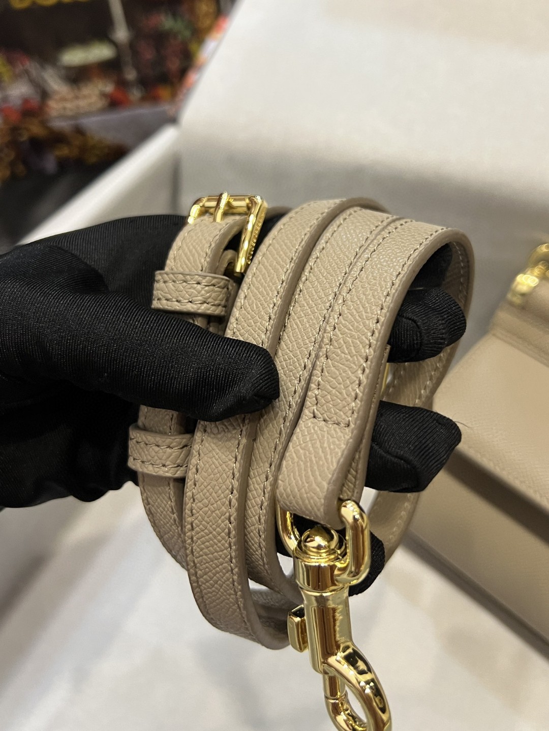 Dolce & Gabbana Small Sicily Bag In Dauphine Beige For Women 7.5in/19cm DG - Image 8