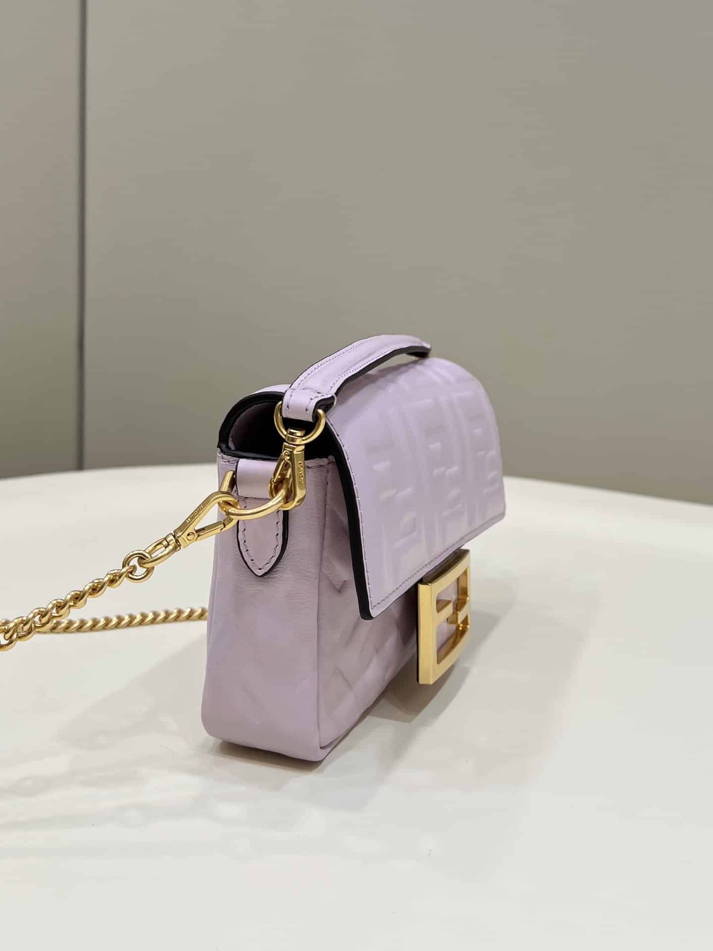1:1 Replica Fendi Baguette Purple For Women, Women's Handbags, Shoulder And Crossbody Bags 7.5in/19cm FF 8BS017 - Image 7