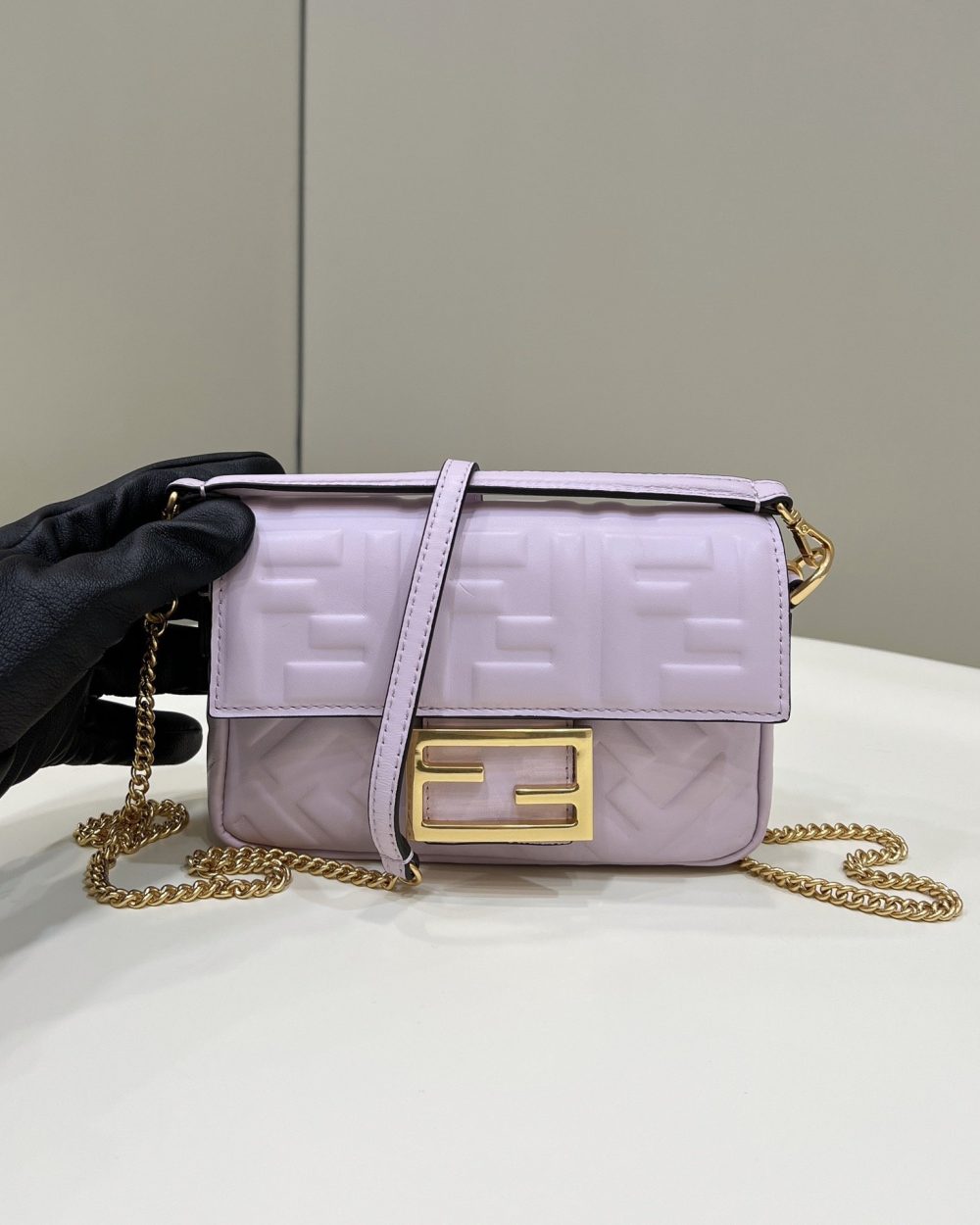 1:1 Replica Fendi Baguette Purple For Women, Women's Handbags, Shoulder And Crossbody Bags 7.5in/19cm FF 8BS017