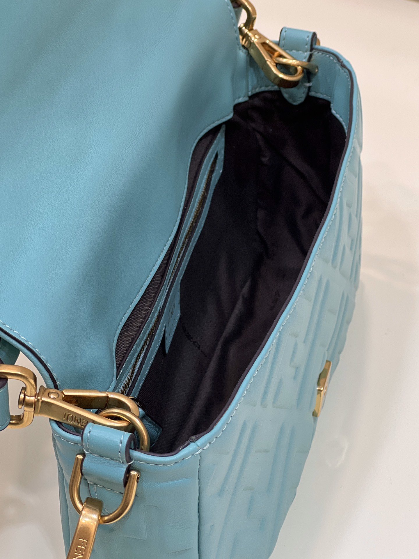 1:1 Replica Fendi Baguette Teal For Women, Women's Handbags, Shoulder And Crossbody Bags 10.6in/27cm FF 8BR600 - Image 4