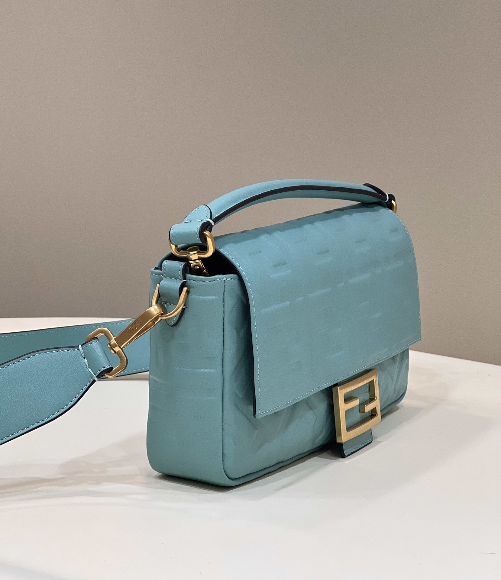 1:1 Replica Fendi Baguette Teal For Women, Women's Handbags, Shoulder And Crossbody Bags 10.6in/27cm FF 8BR600 - Image 2
