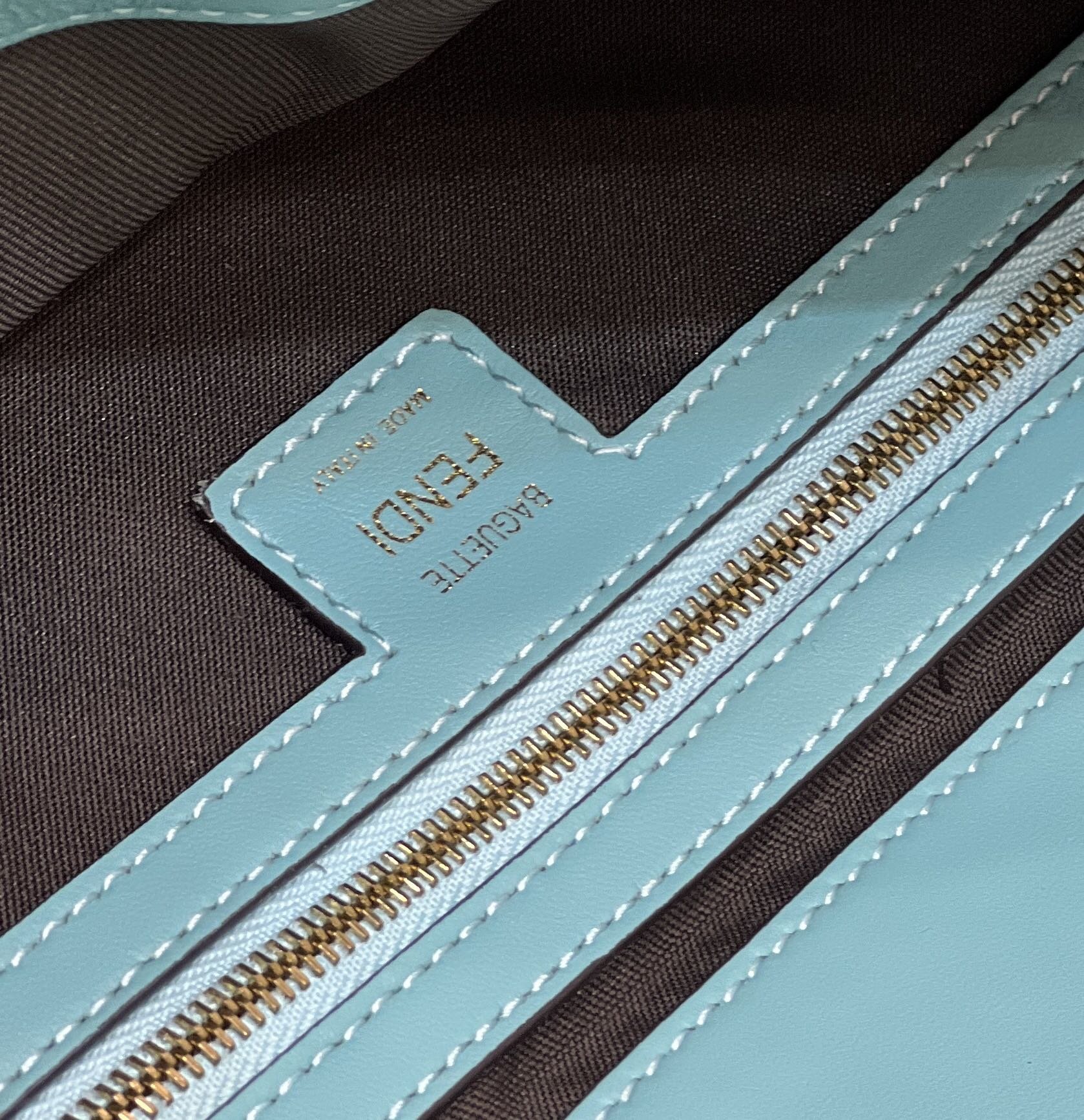 1:1 Replica Fendi Baguette Teal For Women, Women's Handbags, Shoulder And Crossbody Bags 10.6in/27cm FF 8BR600 - Image 8