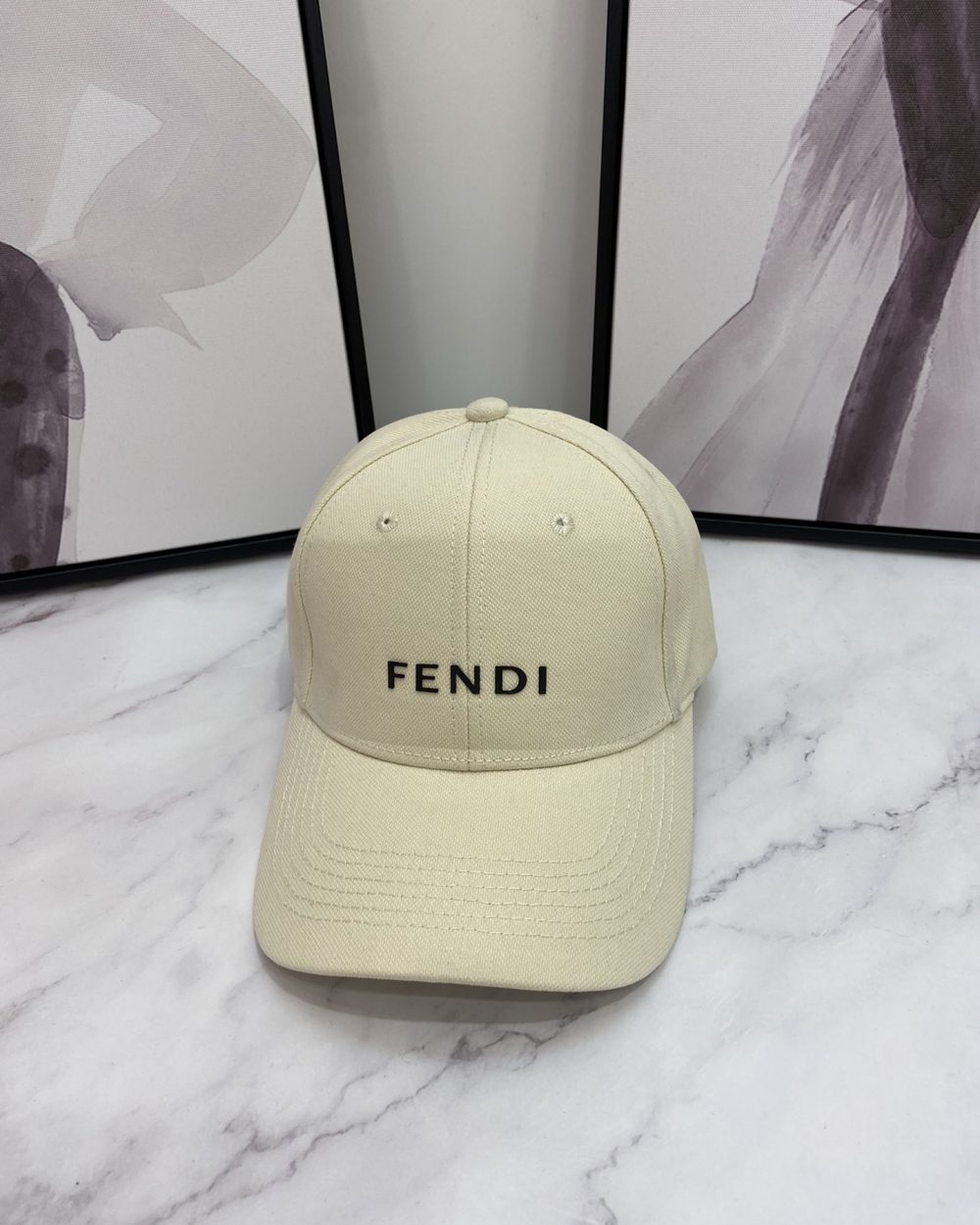 Fendi Baseball Cap Beige Fendi Cap