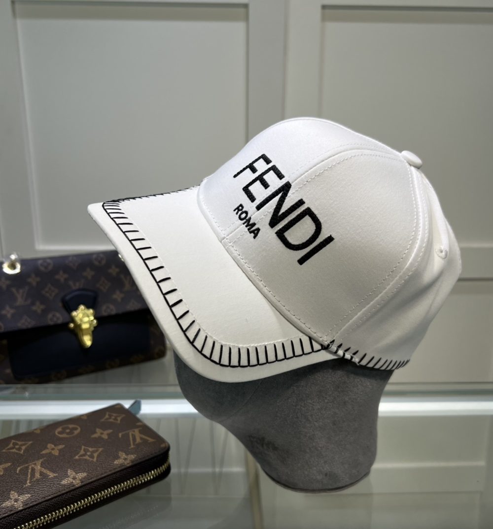 Fendi Baseball Cap White Fendi Cap