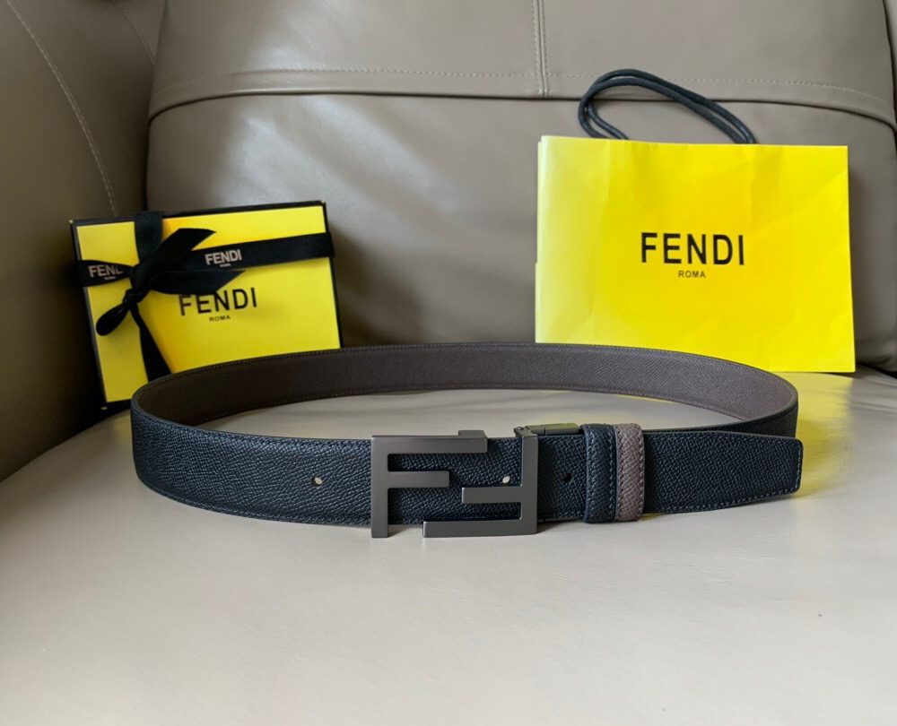 1:1 Replica Fendi Belt Black FF, Women Belt 7C034470