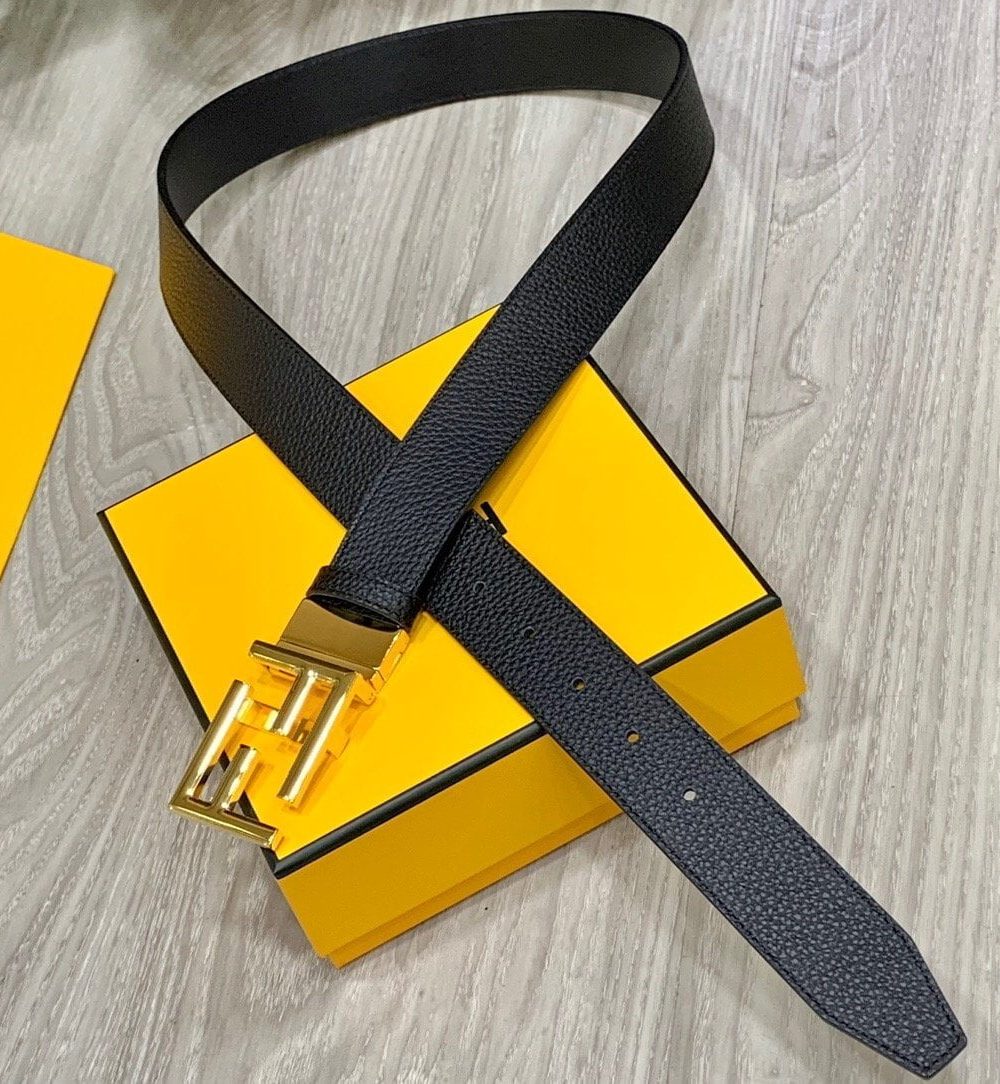 1:1 Replica Fendi Belt Black FF Women Belt 7C034470JF05TC