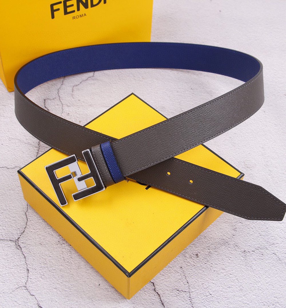 1:1 Replica Fendi Belt With Double F Buckle Black For Women, Women Belt