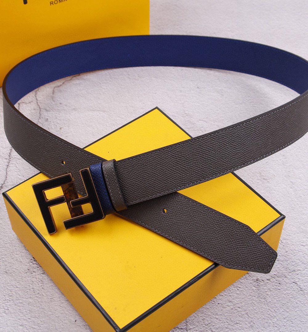 1:1 Replica Fendi Belt With Double F Buckle Black For Women, Women Belt