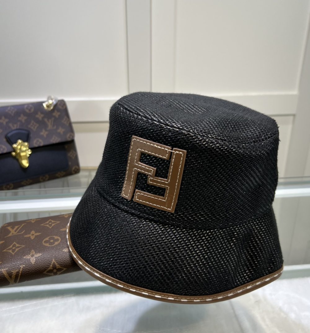 Fendi Denim Bucket Hat Black Fendi Hat