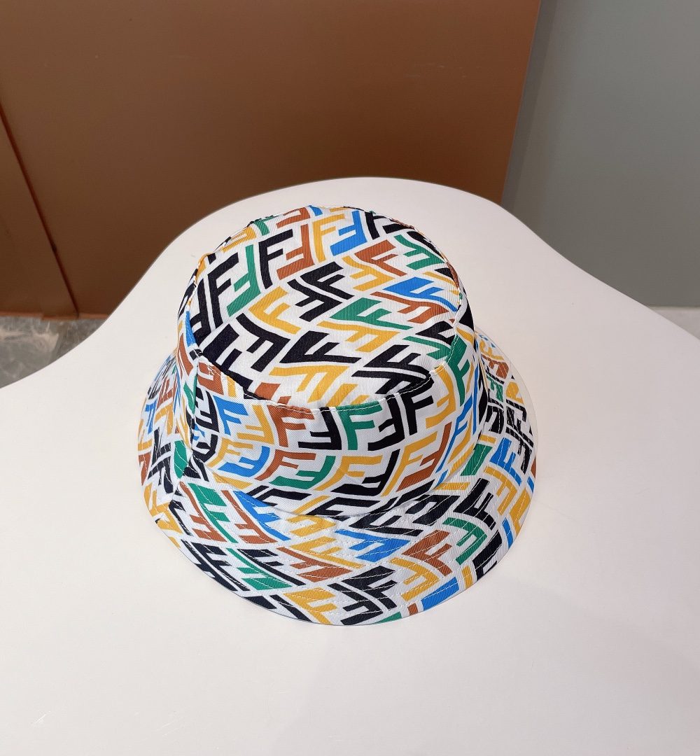 Fendi Denim Bucket Hat Multicolor Fendi Hat
