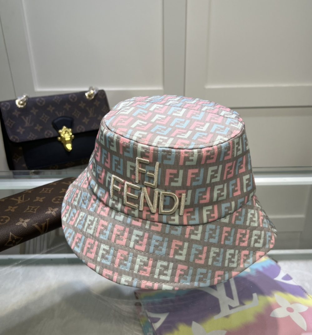 Fendi Denim Bucket Hat Multicolor Fendi Hat