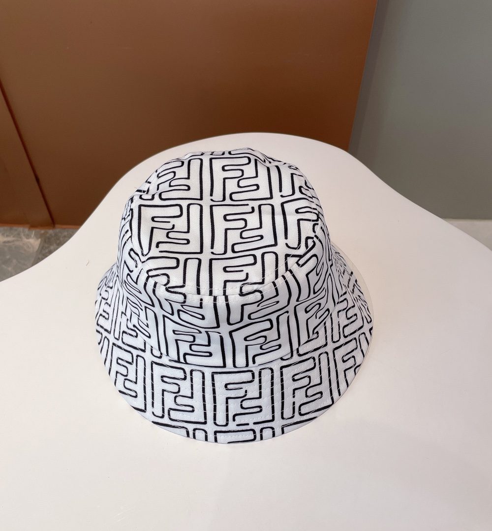 Fendi Denim Bucket Hat White Fendi Hat