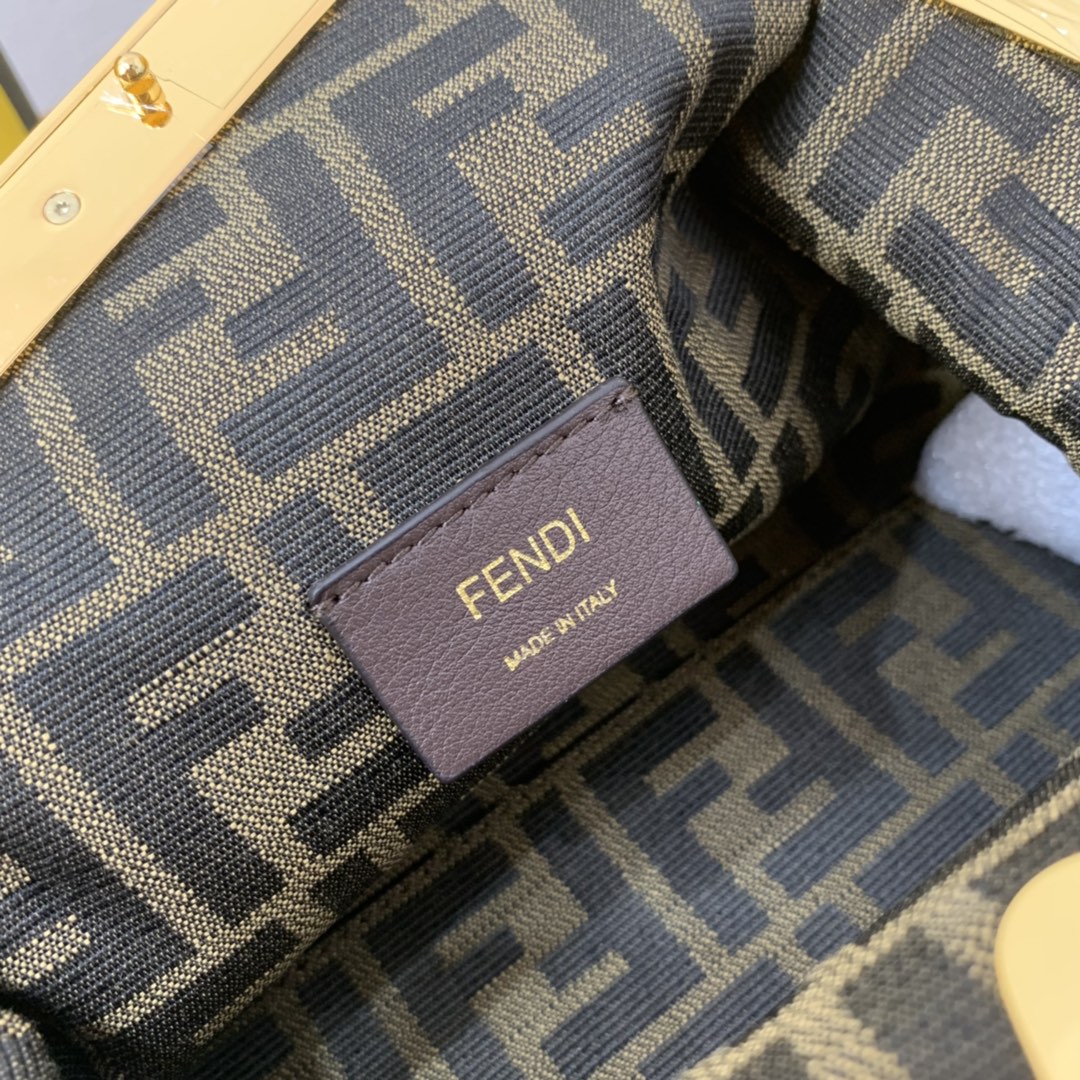 1:1 Replica Fendi First Small Black For Women, Women's HandBags, Shoulder And Crossbody Bags 10.2in/26cm FF 8BP129ABVEF0KUR - Image 7