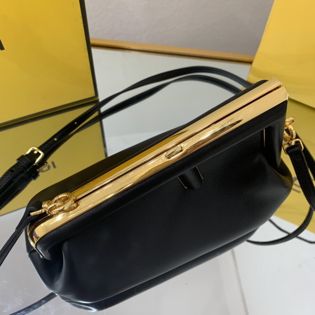 1:1 Replica Fendi First Small Black For Women, Women's HandBags, Shoulder And Crossbody Bags 10.2in/26cm FF 8BP129ABVEF0KUR - Image 8