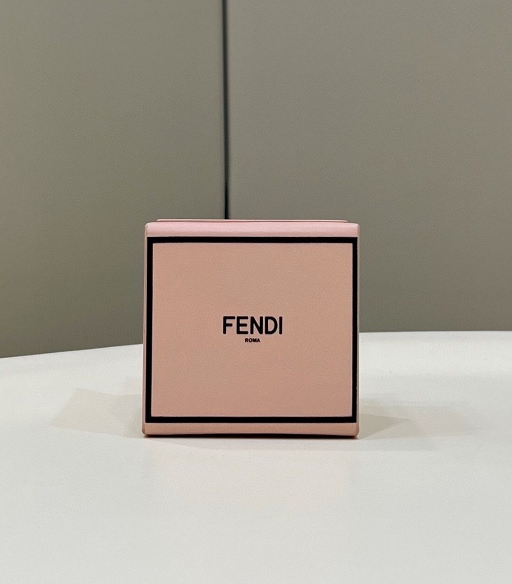 1:1 Replica Fendi Logo Box Keychain Pink Charm Bag For Woman 8cm/3in