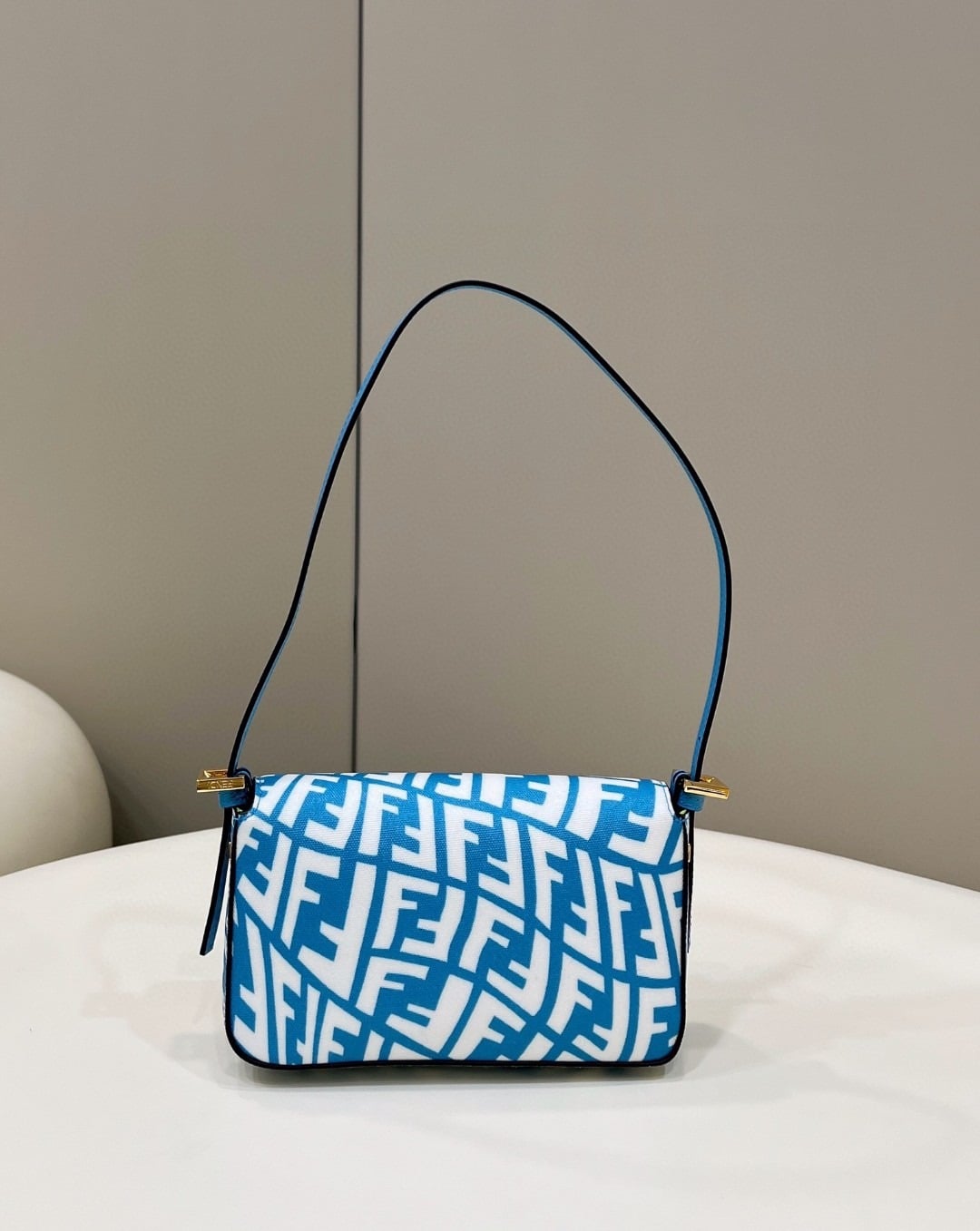 1:1 Replica Fendi Mini Baguatte 1997 Blue Glazed Bag For Woman 19.5cm/7.5in - Image 3