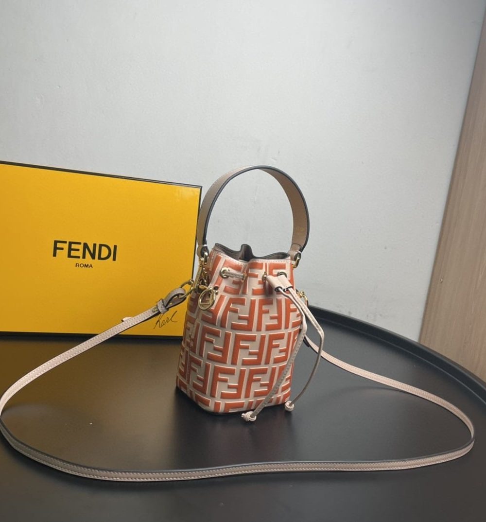 1:1 Replica Fendi Mon Tresor Orange Mini Bag For Woman 18cm/7in