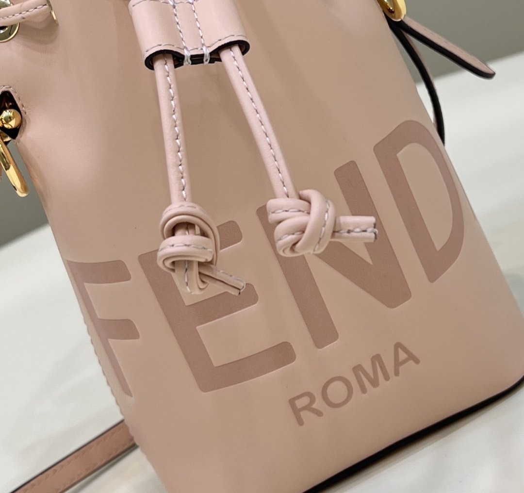 1:1 Replica Fendi Mon Tresor Pale Pink For Women, Women's Handbags, Shoulder And Crossbody Bags 7.1in/18cm FF 8BS010AC9LF14N1 - Image 5