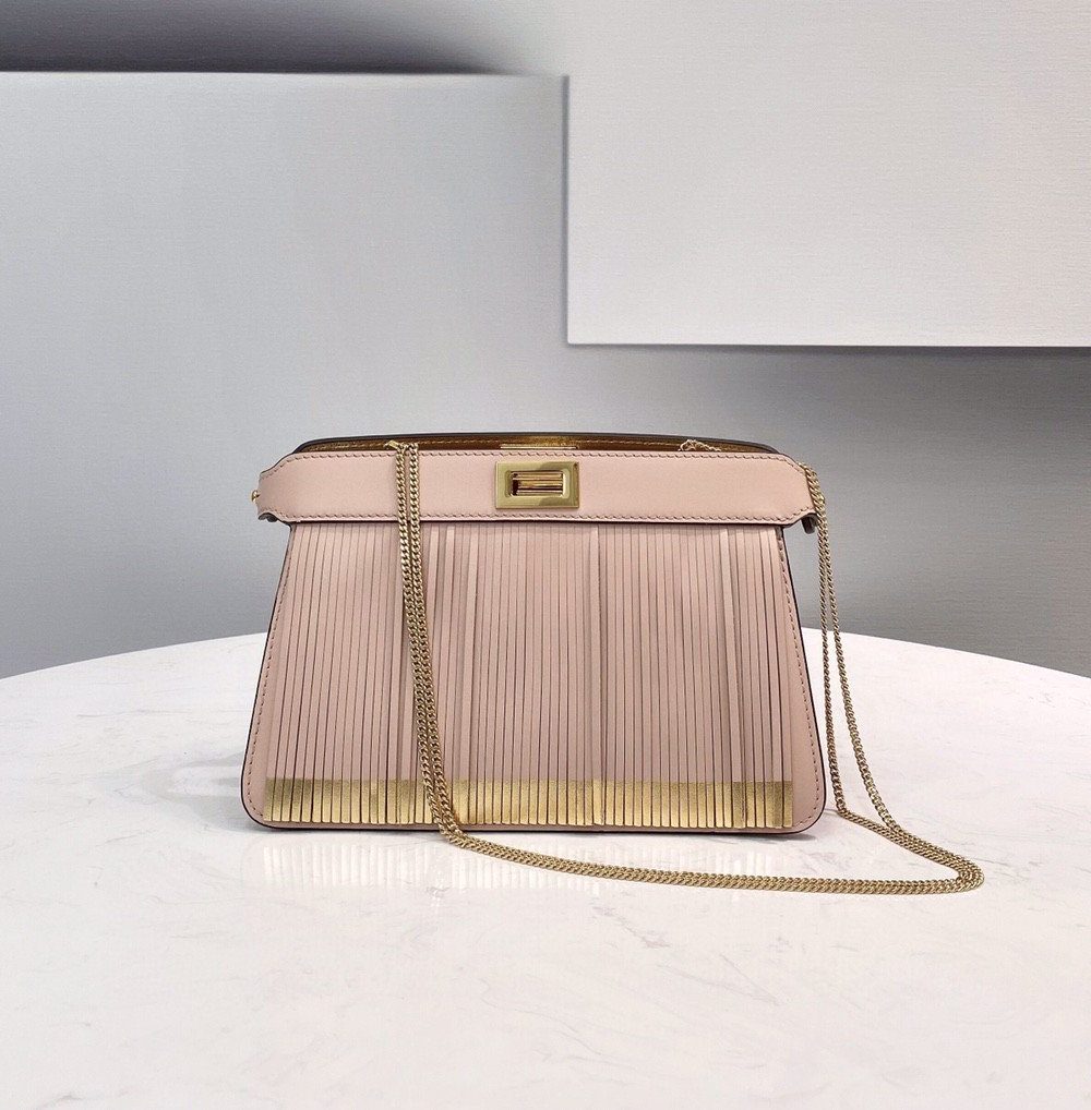 1:1 Replica Fendi Peekaboo Small Iseeu Pochette Pink Bag For Woman 21cm/8in