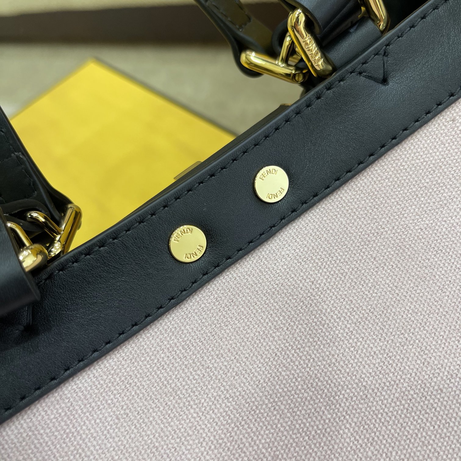1:1 Replica Fendi Peekaboo X-tote Bag Pink Canvas For Women, Women's Handbags, Shoulder Bags 16.1in/41cm FF 8BH374 - Image 6