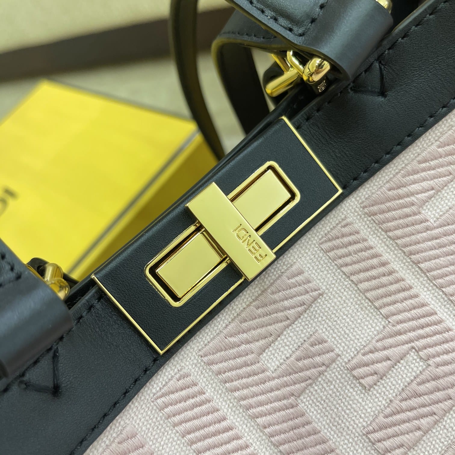 1:1 Replica Fendi Peekaboo X-tote Bag Pink Canvas For Women, Women's Handbags, Shoulder Bags 16.1in/41cm FF 8BH374 - Image 7