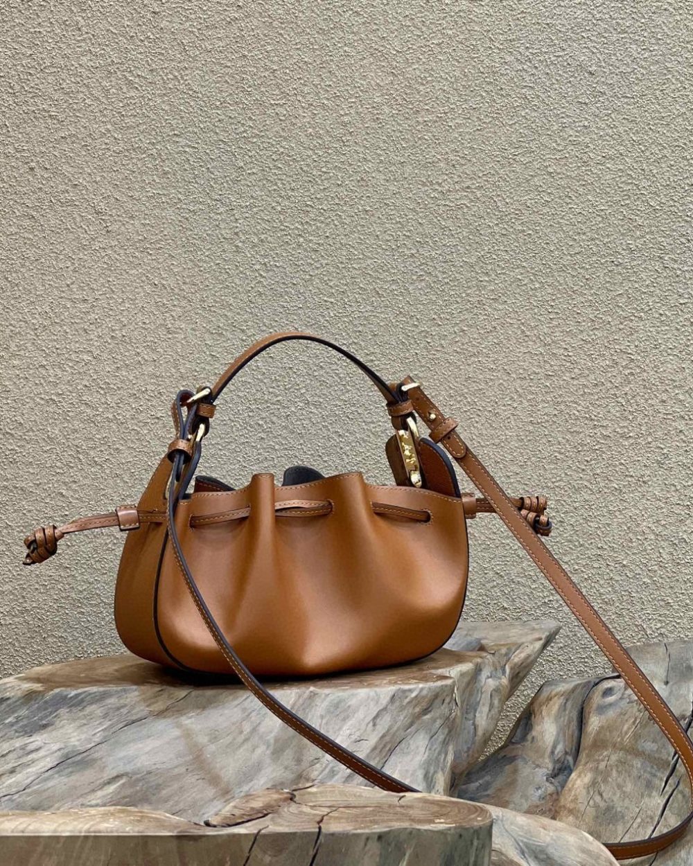 1:1 Replica Fendi Pomodorino Brown Mini Bag For Woman 17cm/6.5in