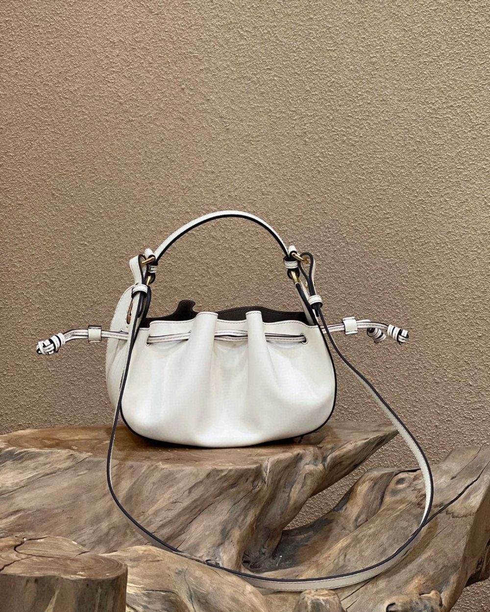 1:1 Replica Fendi Pomodorino White Mini Bag For Woman 17cm/6.5in 8BS059AHWUF0VWM