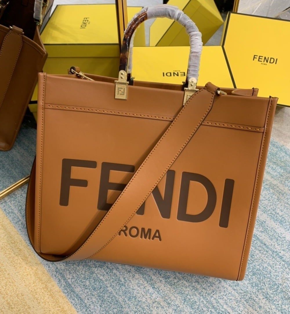 1:1 Replica Fendi Sunshine Medium Black For Women, Women's Handbags, Shoulder And Crossbody Bags 13.7in/35cm FF 8BH386ABVLF0PWZ