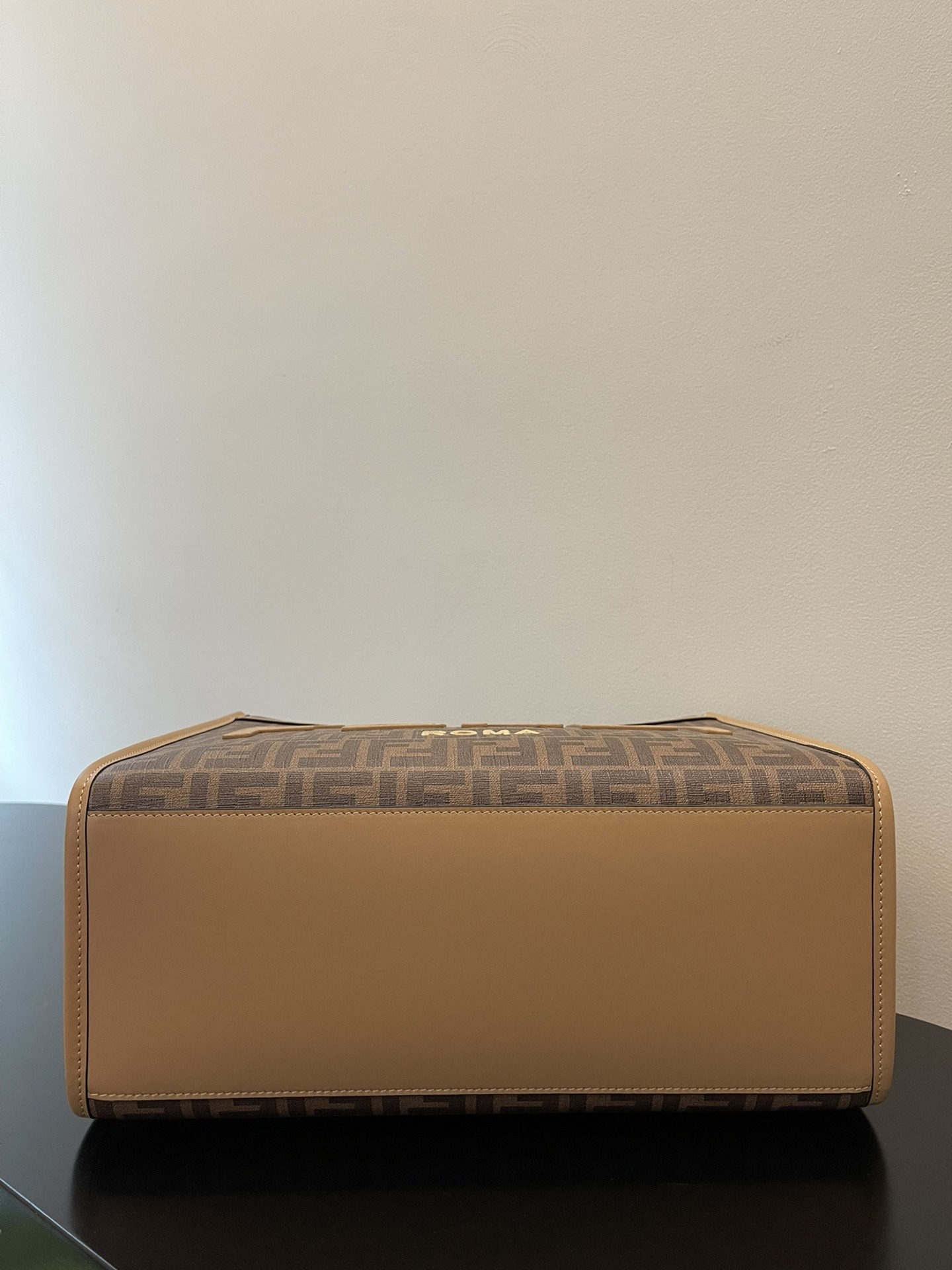 1:1 Replica Fendi Sunshine Medium Brown FF jacquard fabric shopper Bag For Woman 31cm/12in - Image 9