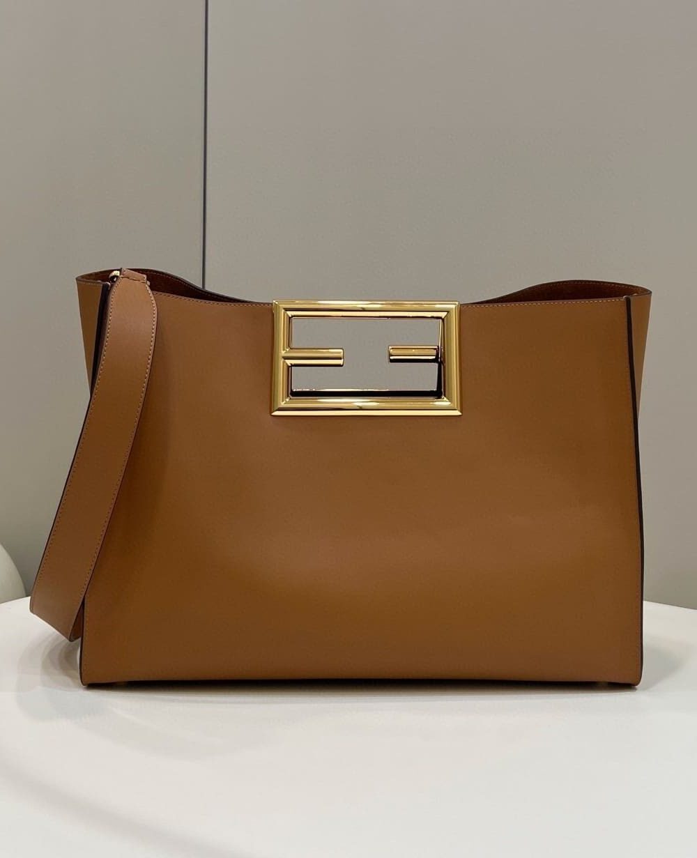 1:1 Replica Fendi Way Large Brown Bag For Woman 40cm/15.7in