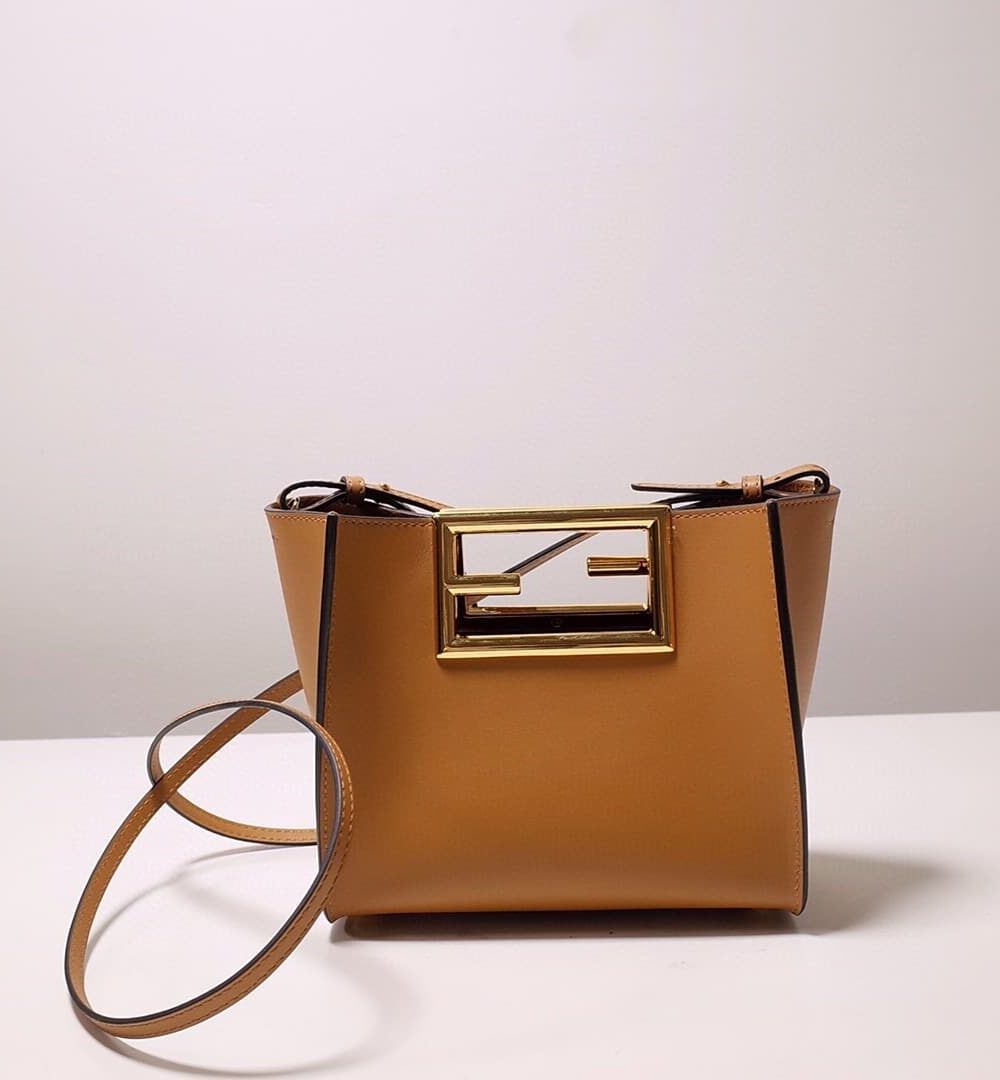 1:1 Replica Fendi Way Small Brown Bag For Woman 20cm/8in