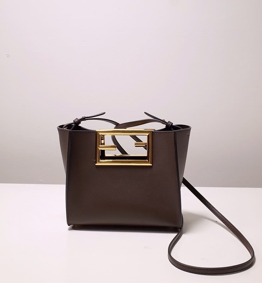 1:1 Replica Fendi Way Small Dark Grey Bag For Woman 20cm/8in